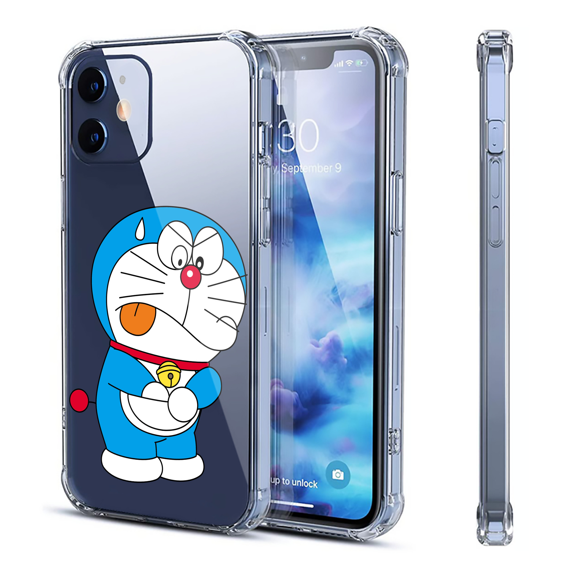 （画像用） ドラえもん Doraemon 【iPhone 12シリーズ対応】透明スマホケース（クリアソフトケース）